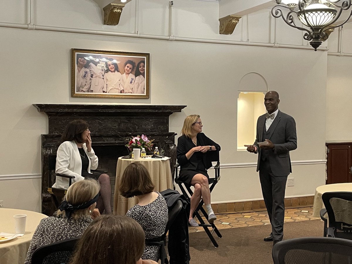 ymcanyc's tweet photo. Conversations 💬 &amp; Coffee ☕️  at the @WestsideYNYC this morning! 

Board Member Michael Rodgers (@MR_TheRunner)  kicked off our discussion with First Deputy Mayor Lorraine Grillo &amp; @ymcanyc's Pres. &amp; CEO Sharon Greenberger about the state of the City and the Y’s impact! https://t.co/6XF8vP93s3