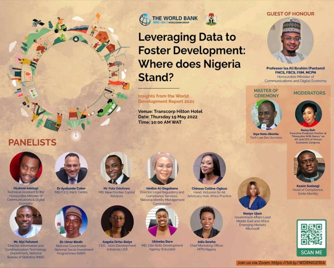 NigeriaDID4D's tweet photo. The DG/CEO, NIMC, Engr Aliyu A Aziz making a key presentation at the World Bank organized program at Transcorp Hilton Hotel, Abuja, themed: Leveraging Data to Forster Development: where does Nigeria Stand?
#datathatworks
#ID4dev
#Identificationforall https://t.co/rS0vwVcc6L