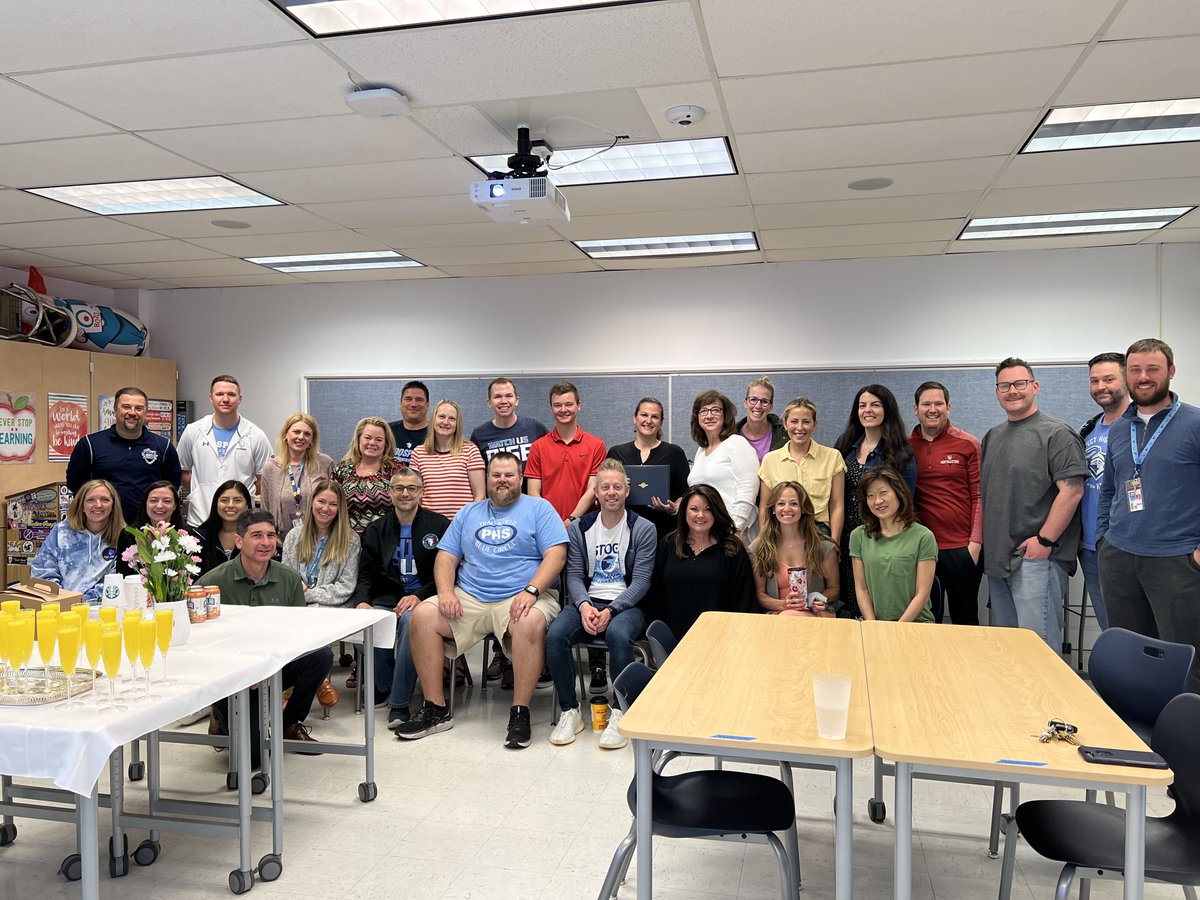 DrJoyceKim's tweet photo. @KnightsofPHS SS/WL Division recognized @t_athans with a surprise presidential citation from @FrankCWorrell to recognize her leadership in developing a set of national curriculum standards for @apa. Congratulations, Tina! @District214 https://t.co/wHT4Us0i7A