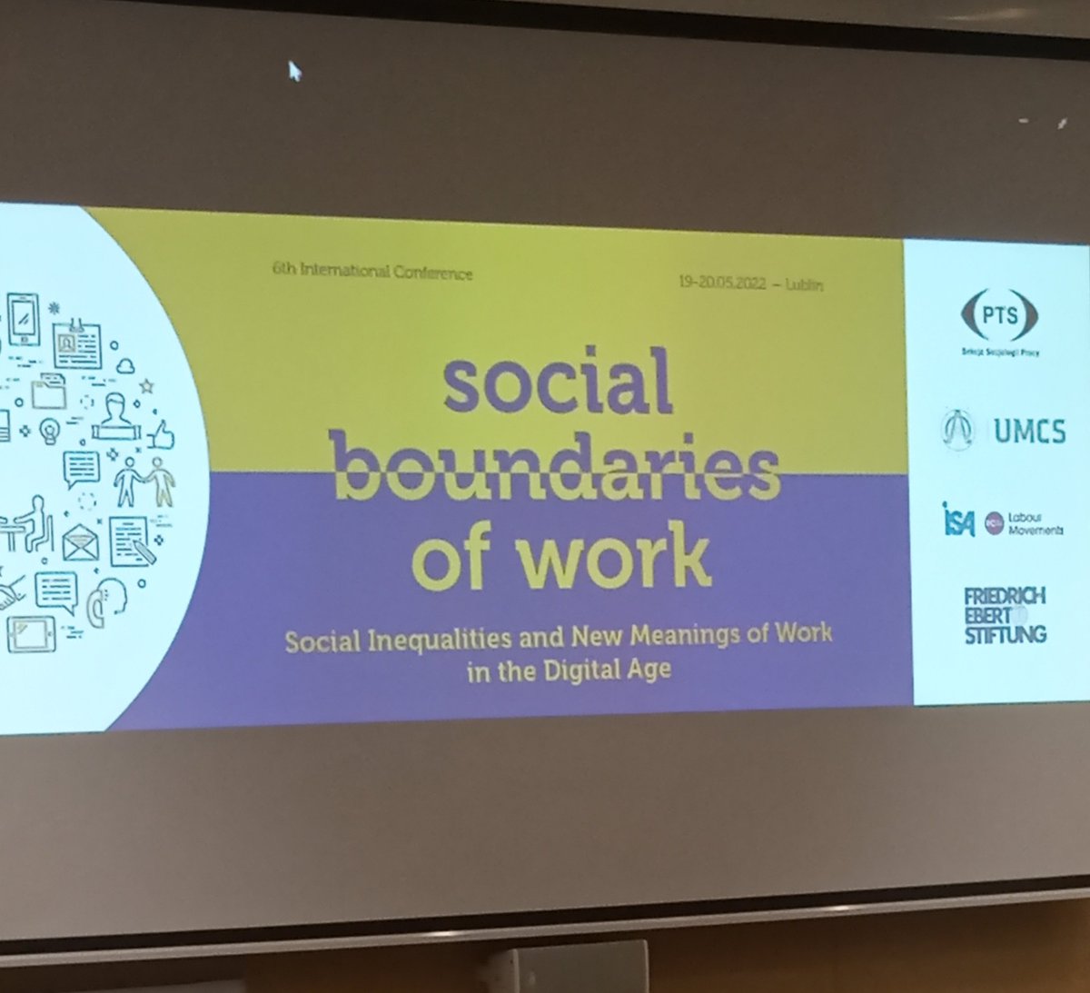 CNB_Young's tweet photo. 👏 Today @SaBienkowski from our team talked about post-Fordist ideology of work at "Social Boundaries of Work. Social Inequalities and New Meanings of Work in the Digital Age", organized by Polish Sociological Association, Institute of Sociology @UMCSLublin &amp; @LabourRc44 https://t.co/ynQ9hcLLCV