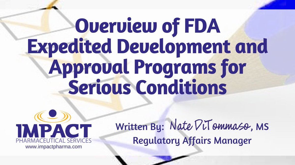 Check out our recent blog post outlining the FDA’s policies and procedures regarding expedited development and approval programs for treating serious or life-threatening conditions. bit.ly/3wv5hGw