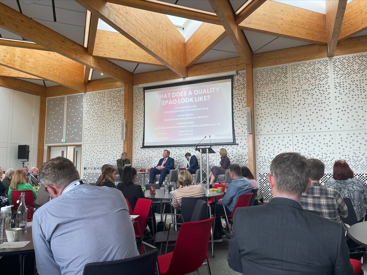 Today, we are attending EPA 2022: CONFERENCE, AWARDS AND EXHIBITION at Warwick Conferences. Networking for everyone in end point assessment and updates on the latest regulations and challenges EPA faces. Fantastic Q&amp;A's as well as breakout workshops to examine the details.
