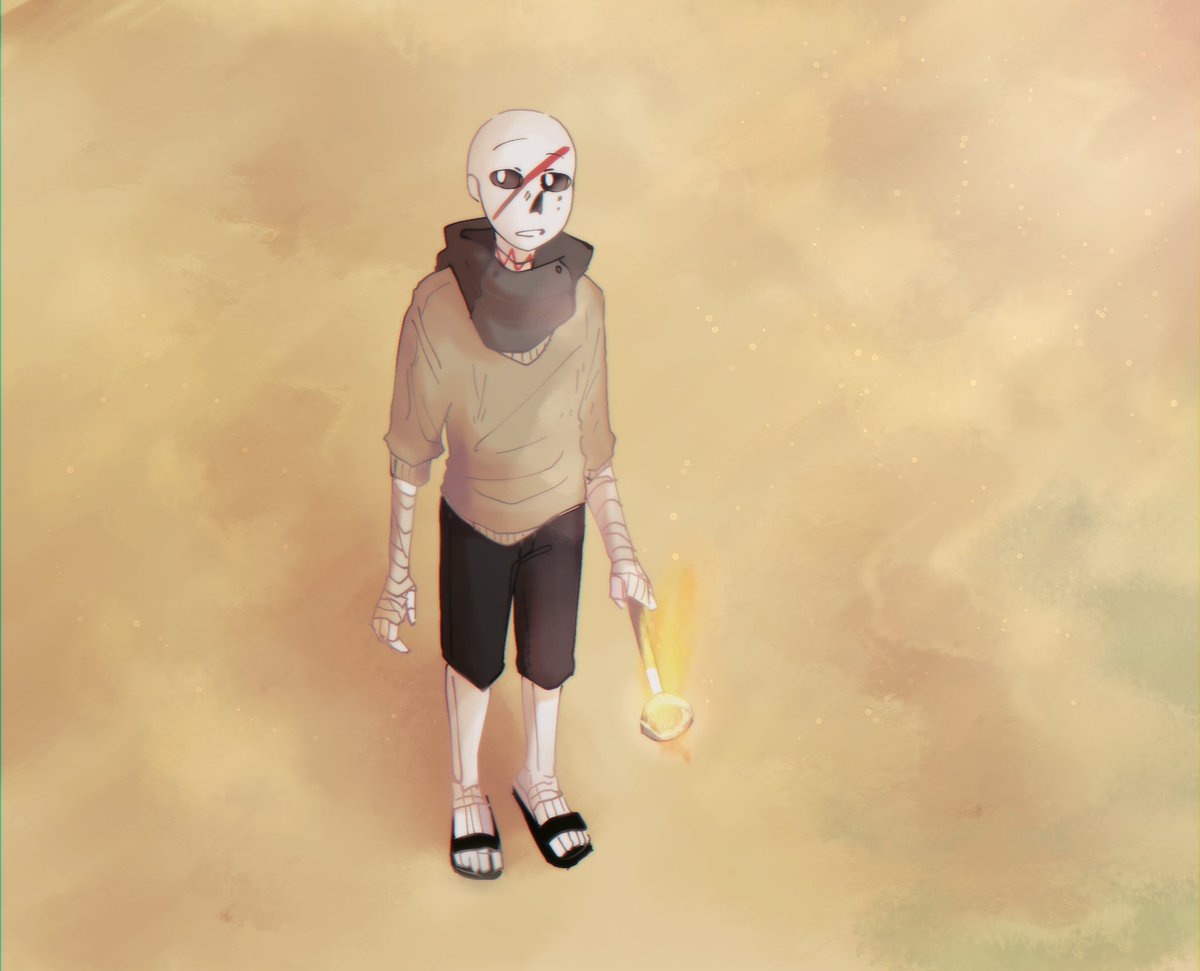 Manuru_15's tweet photo. For those who don't know him! He is Blard, the desert worker. Because of his mistake, the entire underground changed, forcing him to sustain his people in Sandtown.
#Sansoc #BlardSans https://t.co/JzCqBRzsRe