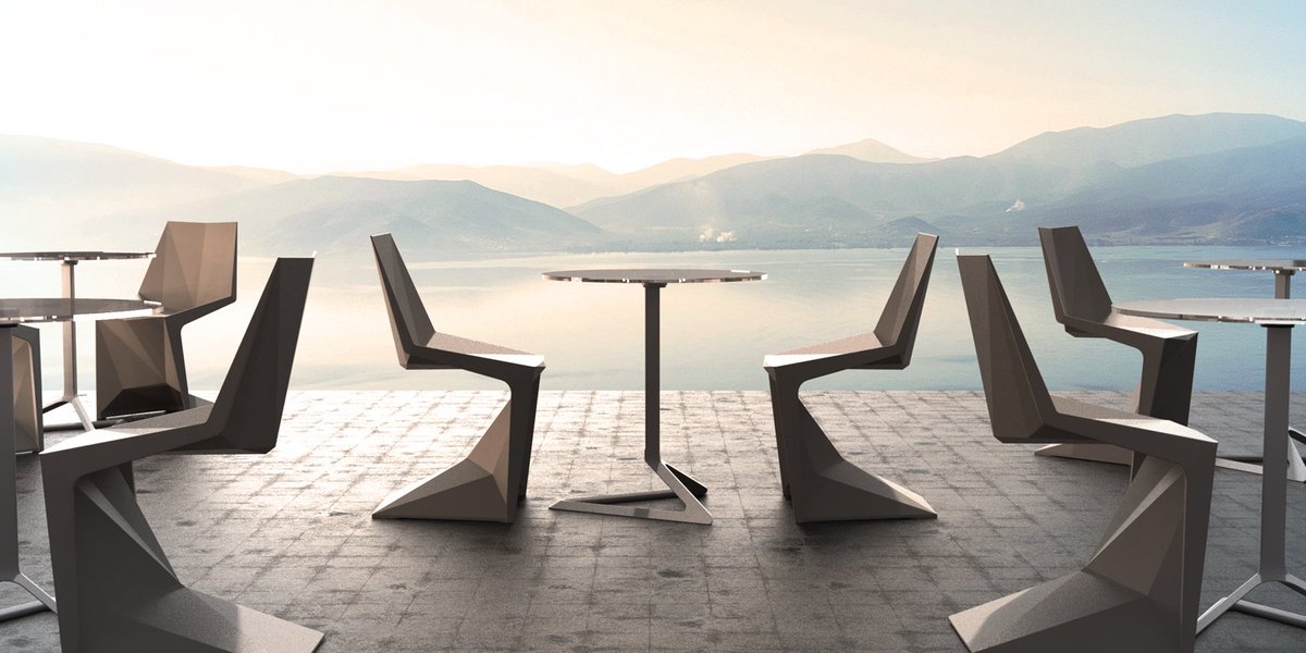 Dining outdoors has never been as stylishly angular or comfortable as it is with the Vondom Vertex Dining Chair.

#vondom #design #interiordesign #designlovers #lifestyle #furniture #furnituredesign #homedecor #outdoor #homedesign #interior #outdoordesign #luxury #designedbykarim