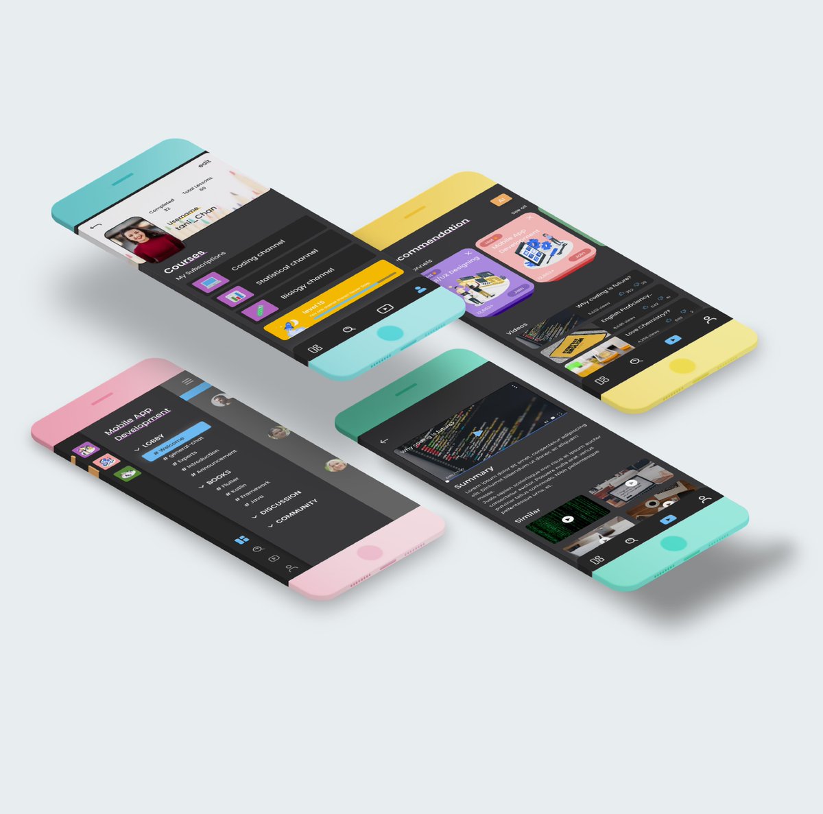 tanya_chandnani's tweet photo. Introducing, LearnO ( a mini design project.)✨✨
An EdTech App 📖 that provides access to various courses, communities, and channels with an interactive feedback feature. 

#UI #uiuxdesign #uidesign #uiux #mobileApp #design #figma #figmadesign #project #edtech #experience https://t.co/HoUyZXcDlt