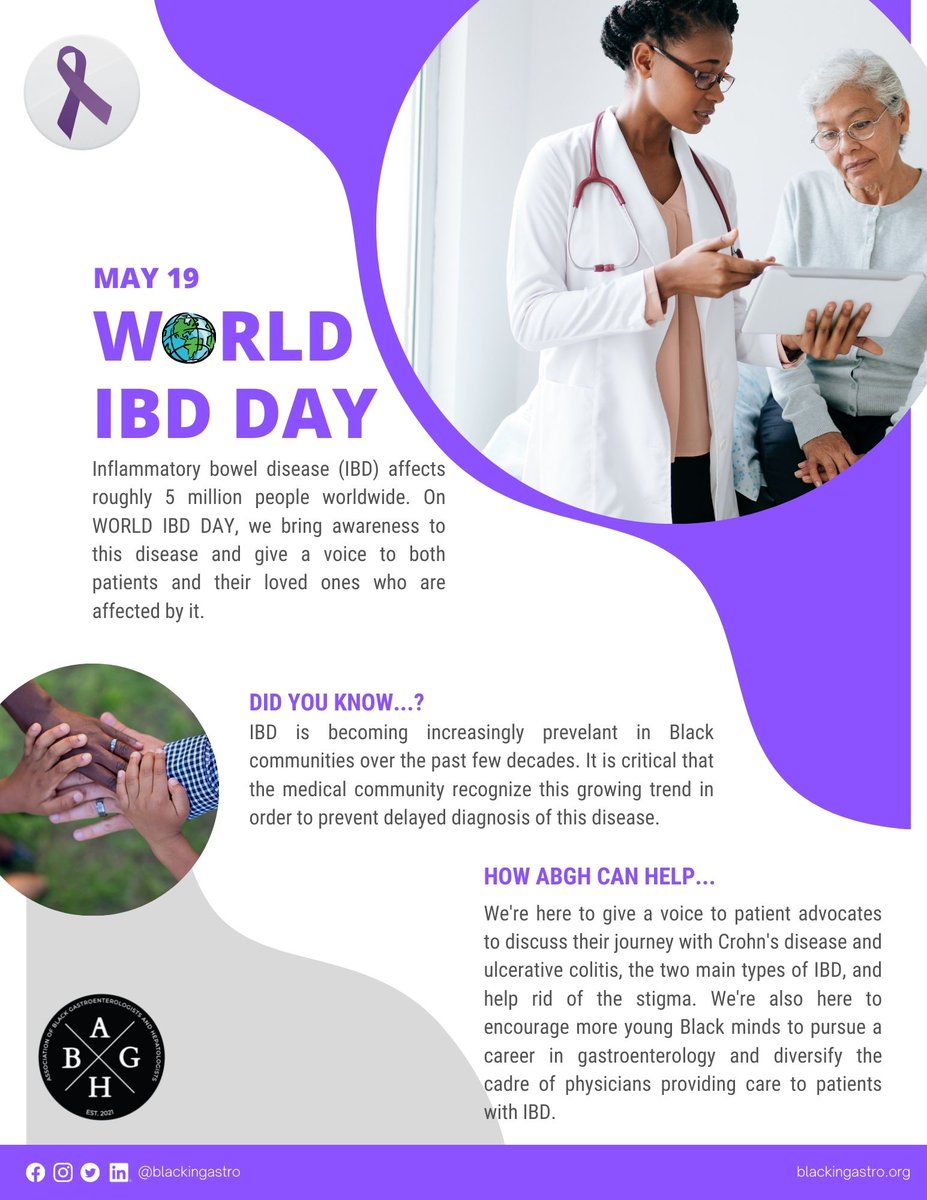 TODAY, May 19th, is #WorldIBDDay, a day bringing awareness to Inflammatory Bowel Disease (#IBD) and the patients &amp; loved ones affected by this disease. 

#crohnsdisease
#ulcerativecolitis