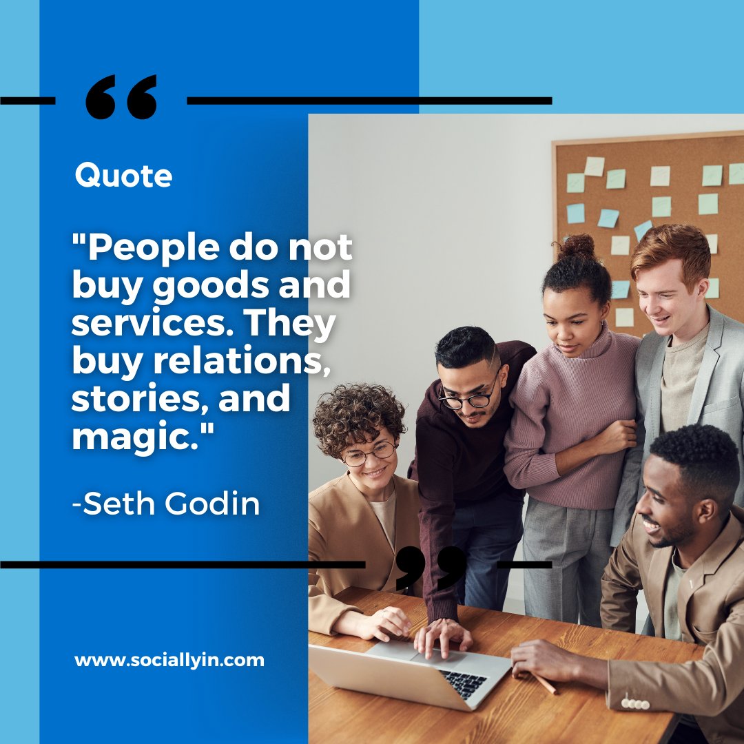 This is one of my favorite quotes from Seth Godin. The truth is, you can’t just put yourself out there and expect people to buy. Learning why people buy helps any business to sell that’s why having a creative marketing team is crucial to achieving your business goals!
