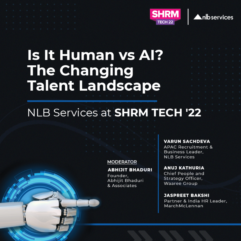 nlbsinc's tweet photo. @NLBSInc at @SHRMindia #Tech22!
A discussion on "Is It Human vs AI? The Changing Talent Landscape", sharing an in-depth look into the future of machines and human interactions in #recruitment.
We thank all our panelists for being a part of this #session.
#SHRM