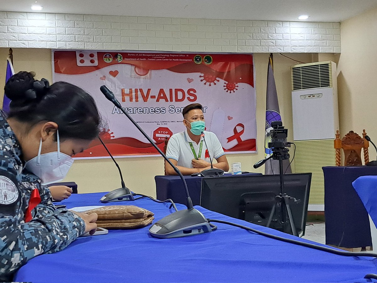 MurphyJhaye's tweet photo. 05-19-2022 | BJMP
Face to Face and Online Regional HIV-AIDS Awareness seminar in-line with the International AIDS Candlelight Memorial 2022 Celebration together with the PDL of Central Luzon.
#PushGitnangLuzon
#PushCLCHD
#PushFPOP
#PushYCAP https://t.co/K6Q8hwM5dI