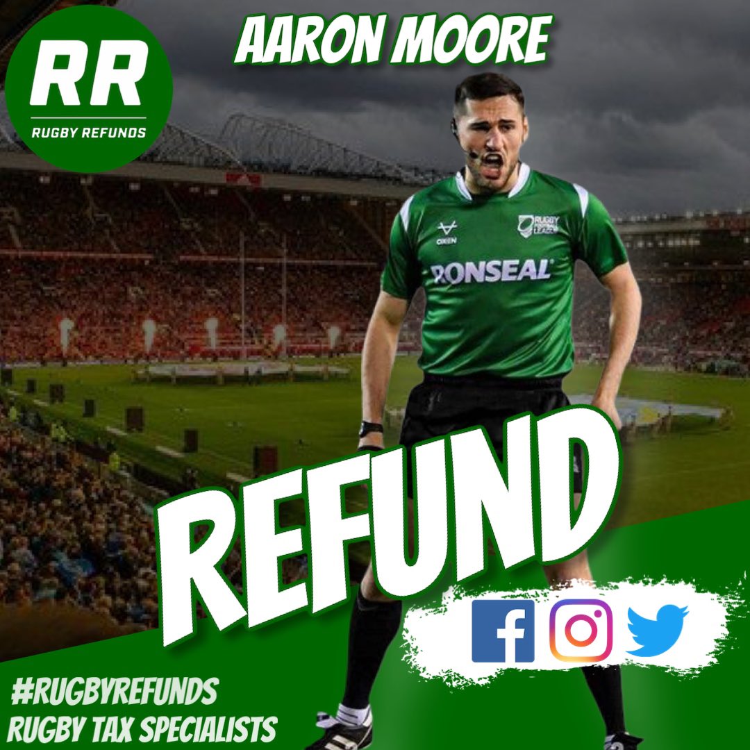 REFUND 😀

Refund completed for <a href="/TheRFL/">Rugby Football League</a> Referee <a href="/aaronmooreej/">Aaron Moore</a> . 

All the best for the rest of your refereeing season Aaron thanks for using our service again.
