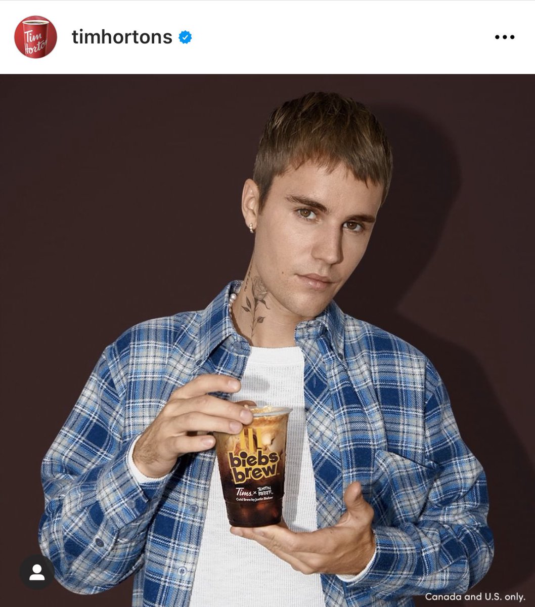 limaconcafeina's tweet photo. Nuevo lanzamiento de COLD BREW - Justin Bieber x Tim Hortons ☕️ #BiebsBrew https://t.co/WcfmzUi9P4