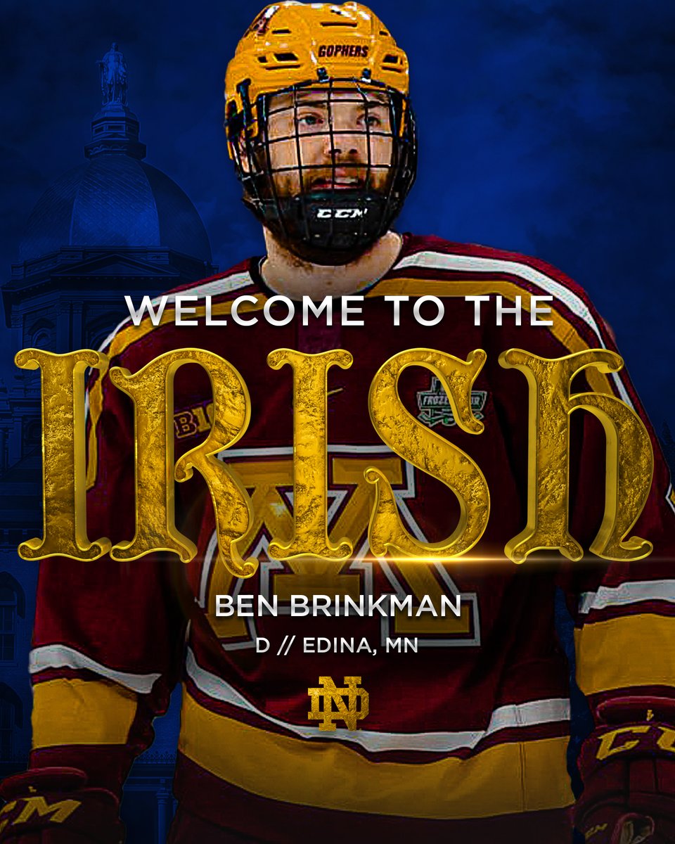NDHockey's tweet photo. ☘️ Ben Brinkman 𝓘𝓼 𝓘𝓻𝓲𝓼𝓱

The defenseman is set to join Notre Dame for the 2022-23 season

🔗 https://t.co/LpcXiDOJNN

#GoIrish https://t.co/wsuJznvEf8