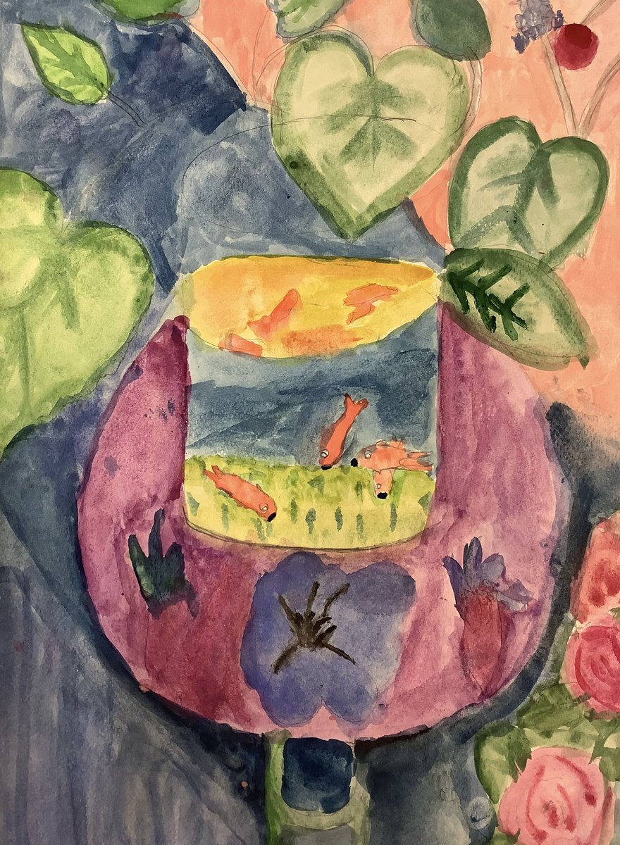 NotreDame_ART's tweet photo. fantastic Matisse paintings from #year5 #prep 🐡🐠🎨🎨 https://t.co/uzZ9l1XuOv