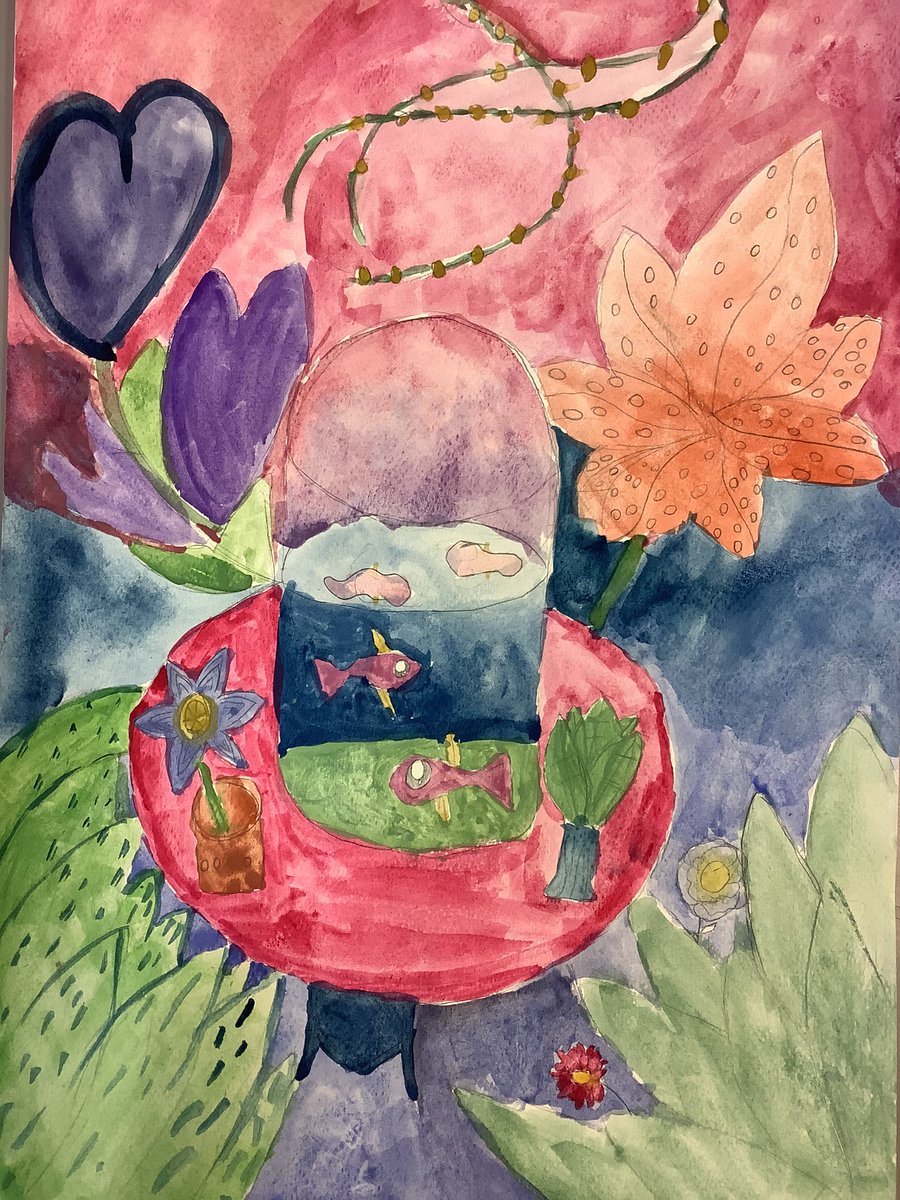 NotreDame_ART's tweet photo. fantastic Matisse paintings from #year5 #prep 🐡🐠🎨🎨 https://t.co/uzZ9l1XuOv
