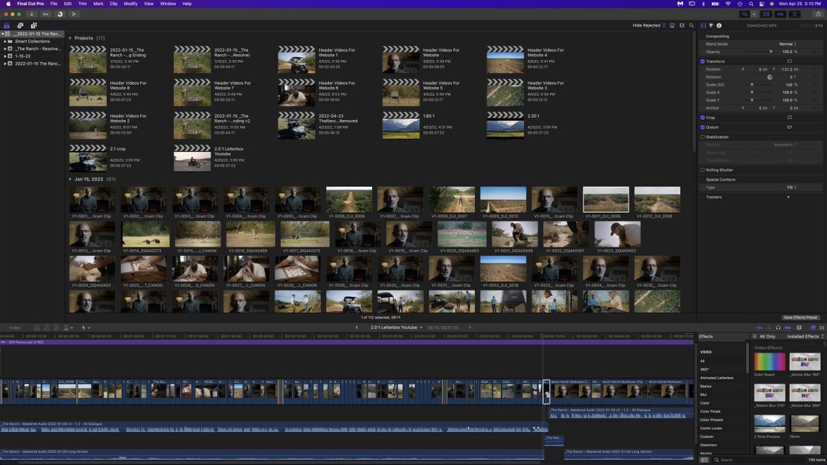 enter360media's tweet photo. Clients sometimes ask us to make edits after the film has been approved and LOCKED, then wonder why it's so expensive to change. 

This is why... ;)

#itscomplicated #videoediting #colorgrading #davinciresolve #finalcutpro #premierepro #postproduction #videoproduction https://t.co/BS9388ohsm