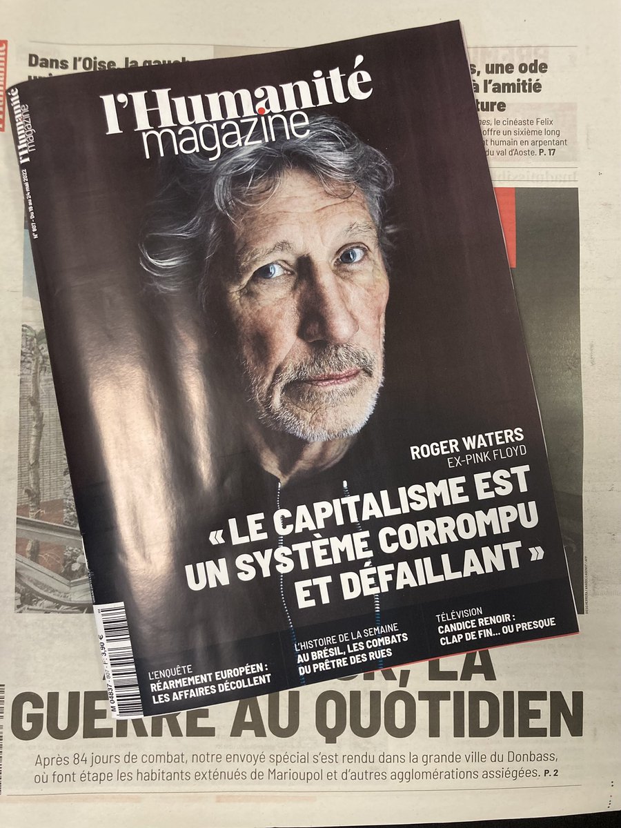 Pas tous les jours qu’il y a Pink Floyd dans l’Huma ❤️