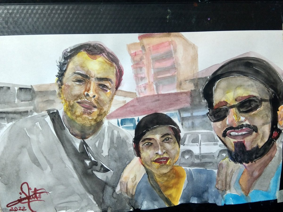 DeonticScorekpr's tweet photo. Goa Vibe Triple Portrait (2)
Watercolours on diary paper
#art #watercolour #watercolourpainting #watercolourportrait #portrait #portraiture #CaliforniaVibePortrait #Goa #GoaVibe #Mapusa #MapusaMarket #MapusaGoa #cainPinto https://t.co/7M4qG9Thqw