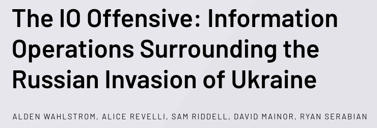 NEW BLOG from the @mandiant #InformationOperations team looking at a large sampling of IO activity that has surrounded the Russian invasion of Ukraine. 

This is one of the most in-depth looks you will find publicly on this topic. 

mandiant.com/resources/info…