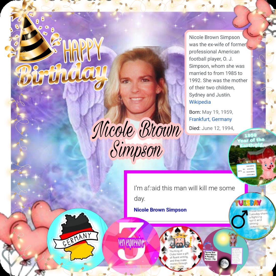 Happy posthumous birthday to Nicole Brown Simpson      
