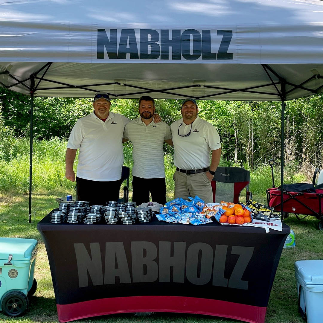 NabholzCorp's tweet photo. Monday was a great day for a golf tournament! Project Manager Bill Anderson, EVP of Operations John Strack, Sr. Project Manager Blake Osteen, and BDO Brock Cline (not pictured) were happy to represent Nabholz at the @InfoCheatham Tournament. 

#nabholzcares #nabholzcorp https://t.co/lJ6ULfYogj