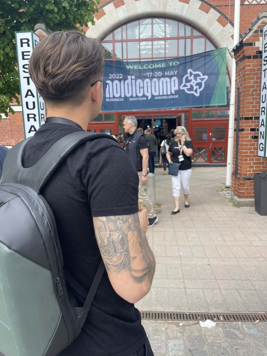 This is my first time participating in this kind of event.  Waiting for #afterparty to discuss gaming usecases and stories with the @GDAGreece at @NordicGame. 🤟

#Nordic2022 #GamingExpo #nordicgame #TheShore #Event #GameDev #IndieGames #IndieGames #IndieGameDev