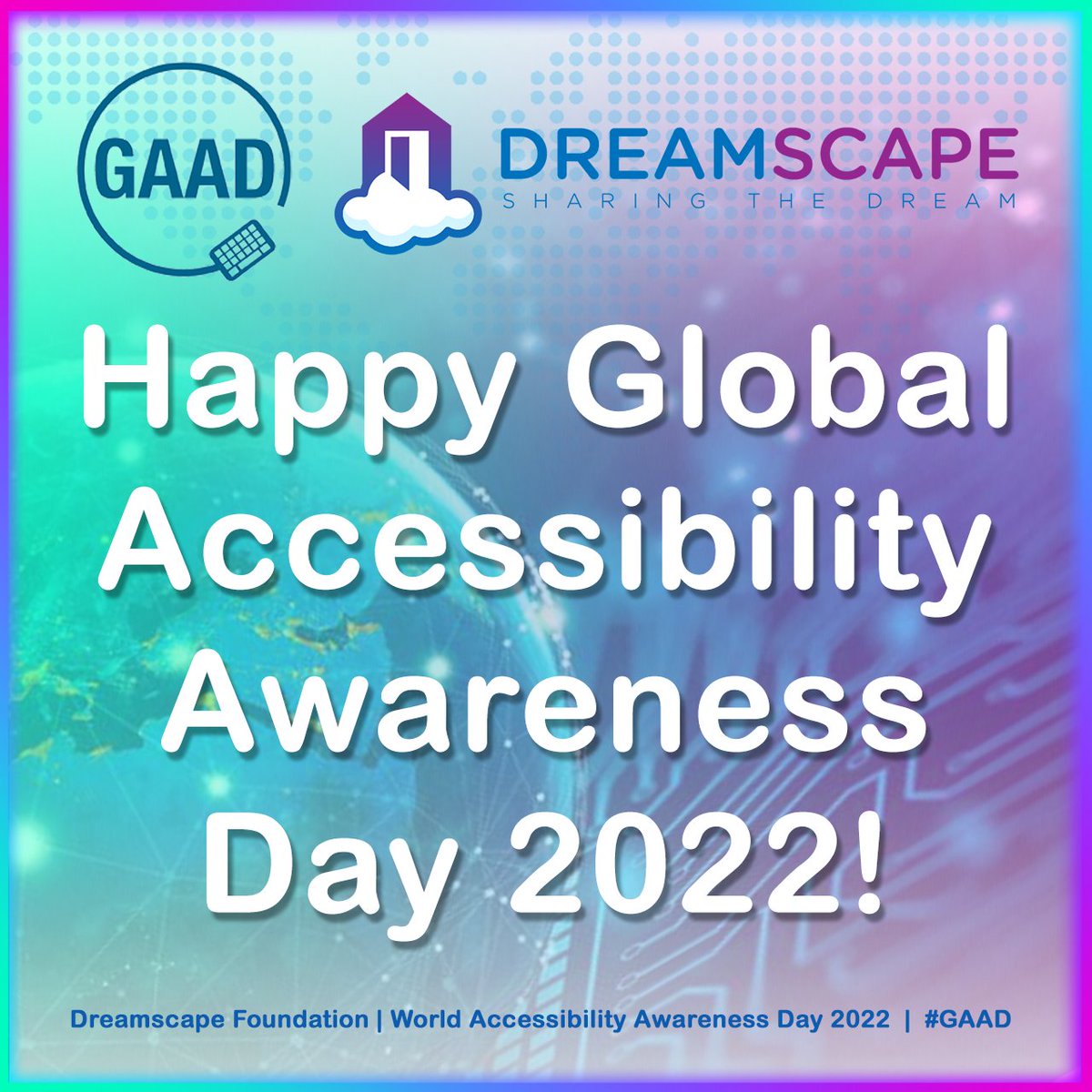 DreamscapeFdn's tweet photo. Happy #GAAD! The current state of #accessibility, while being enormously better now compared to the past, is still looking to be perfected for people with #disabilities. Today we want to raise #awareness to help speed up the process! @webaim @gbla11yday #SharingTheDream ☁️ https://t.co/pUYvQ91wKH