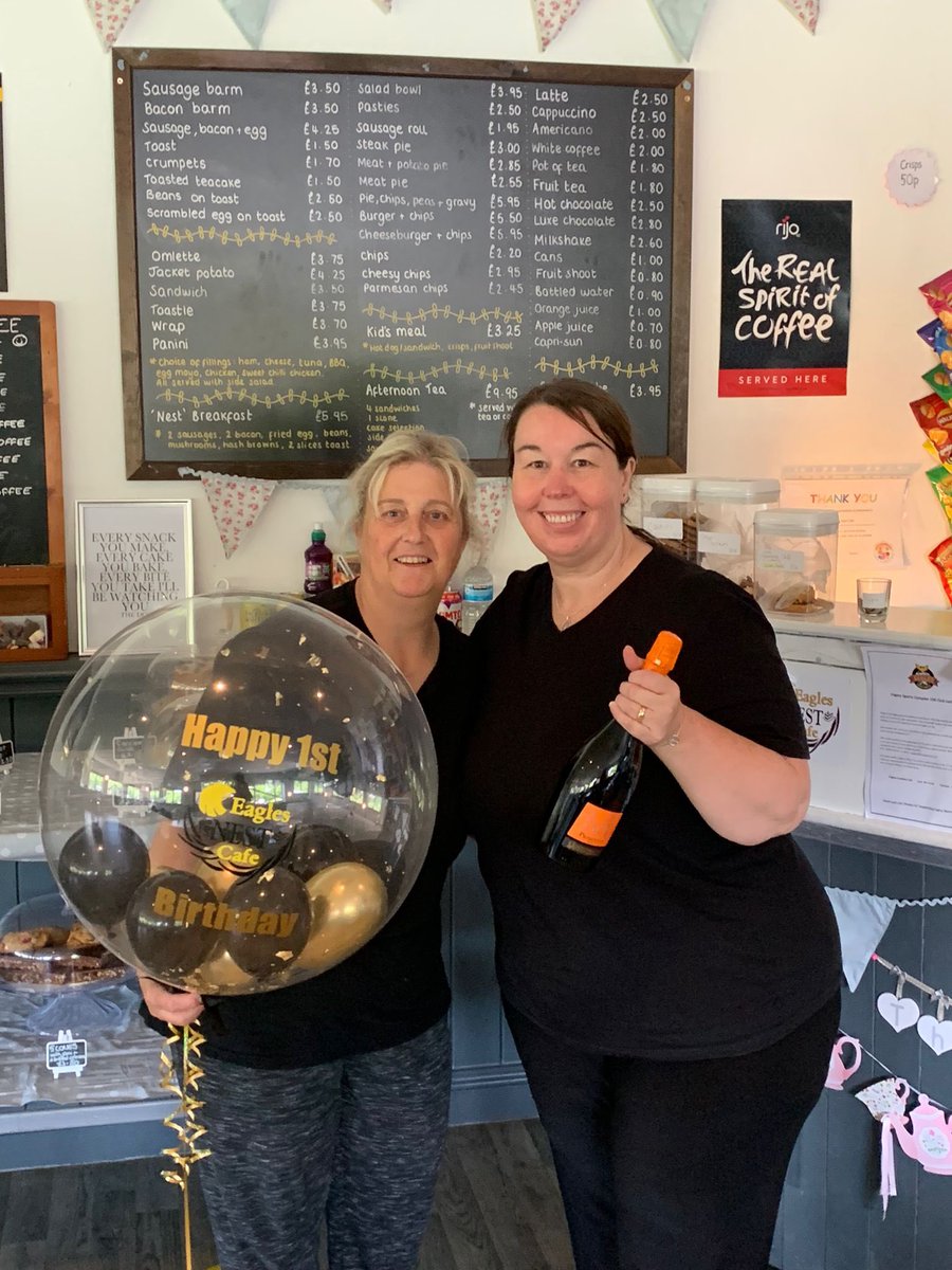 Thanks to all our lovely customers that have supported us over the past 12 months. Especially to Sharon who bought us a bottle! Here’s to many more at <a href="/TheNestCafe1/">Eagles Nest Cafe</a> Don’t forgets diners before Sunday enter our free raffle! <a href="/BoltonFM/">Bolton FM</a> #egerton #bromleycross