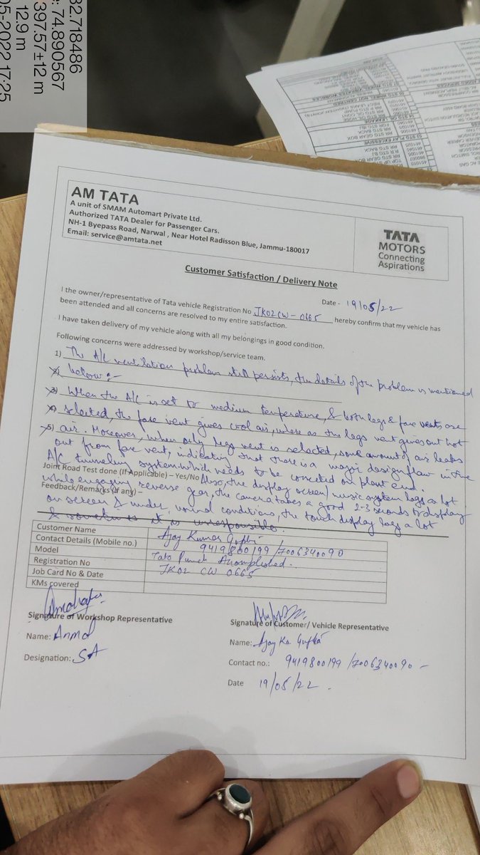 abhimanyucg's tweet image. My Car was called today for inspection, after all the work done at the service center, the problem still persists and the service center told ne that the plant representatives told that this is normal with all models. This is totally not acceptable at my end @RNTata2000