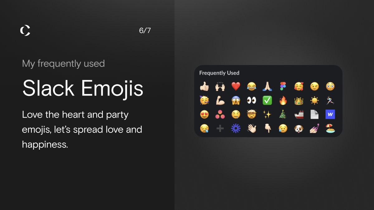 trycatalog's tweet photo. Slack emojis are our love language — this is Maca's vocab, a healthy mix of fun and business.

As it should be. https://t.co/sJrbbodm8q