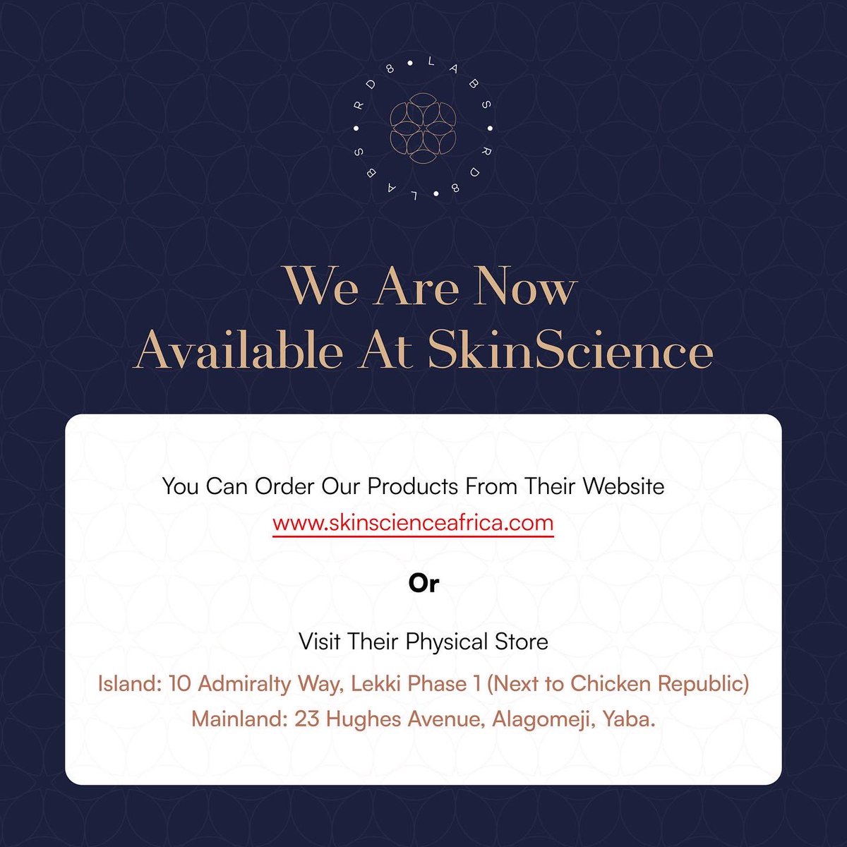 Big Announcement!!! 🥳🥳🥳

We are now a part of the <a href="/SkinScienceCo/">SkinScience Africa</a> family! 

#rd8labs #skinscienceafrica #hydr8