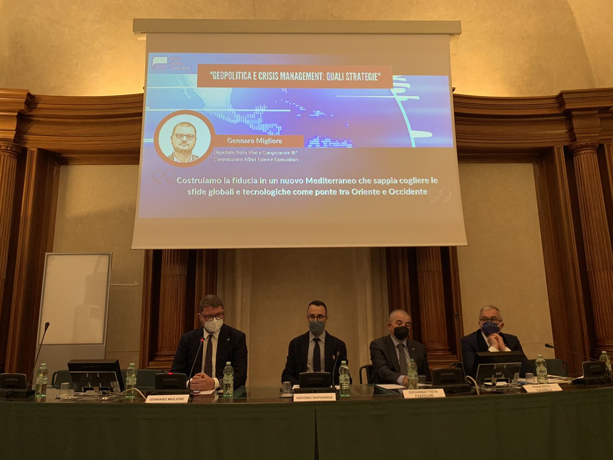 gennaromigliore's tweet photo. Oggi presso la Sala Capitolare del #Senato della Repubblica. Costruiamo la fiducia in un nuovo #Mediterraneo che sappia cogliere le sfide #globali e #tecnologiche come ponte tra Oriente e Occidente. https://t.co/OhEg18qkwo