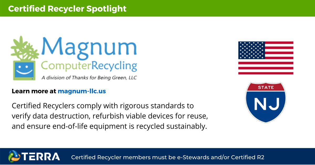 jointerra's tweet photo. Follow best-practices and choose ONLY e-Stewards and/or R2 Certified organizations for secure and sustainable #ewaste and #ITAD solutions.
https://t.co/dCmbJ8KLlz
#certificationmatters #reuse #recycle #jointerra https://t.co/c80W5jd3E3