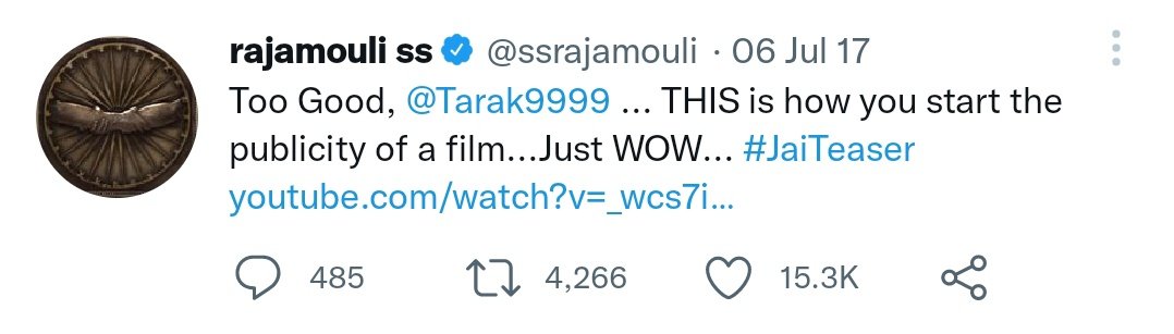 itsmeStAbhi's tweet photo. Still the same strategy following.. First outcome of a @tarak9999 movie will be a glimpse or teaser with his voice. It can be a lengthy dialogue or a one liner!! But the impact 🔥MASS
#JaiTeaser ✅
#ASVRTeaser ✅
#BheemForRamaraju ✅
#NTR30 ✅ https://t.co/ACV7I6DKpf