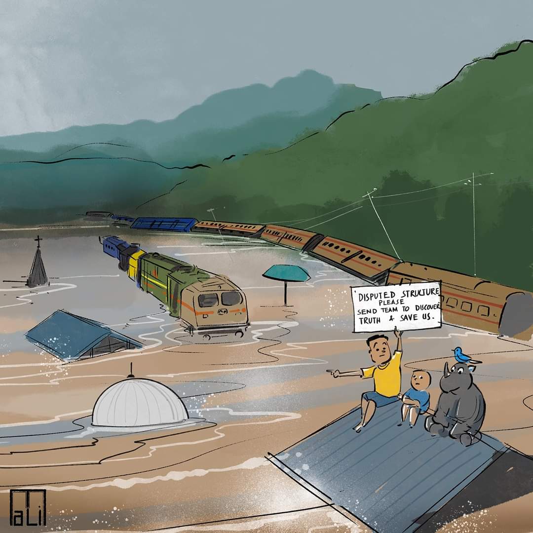 delhi_dsu's tweet photo. Image Source/Art by: MAli's 

This image speaks in volumes about the lack of national media coverage on the most devastating rains that have wrecked Dima Hasao, Assam. 
#DimaHasao #Flood #landslides #mudslides #Haflong #HaflongRailwayStation #Assam #AssamFloods #NorthEastIndia https://t.co/h2bcWApRTg