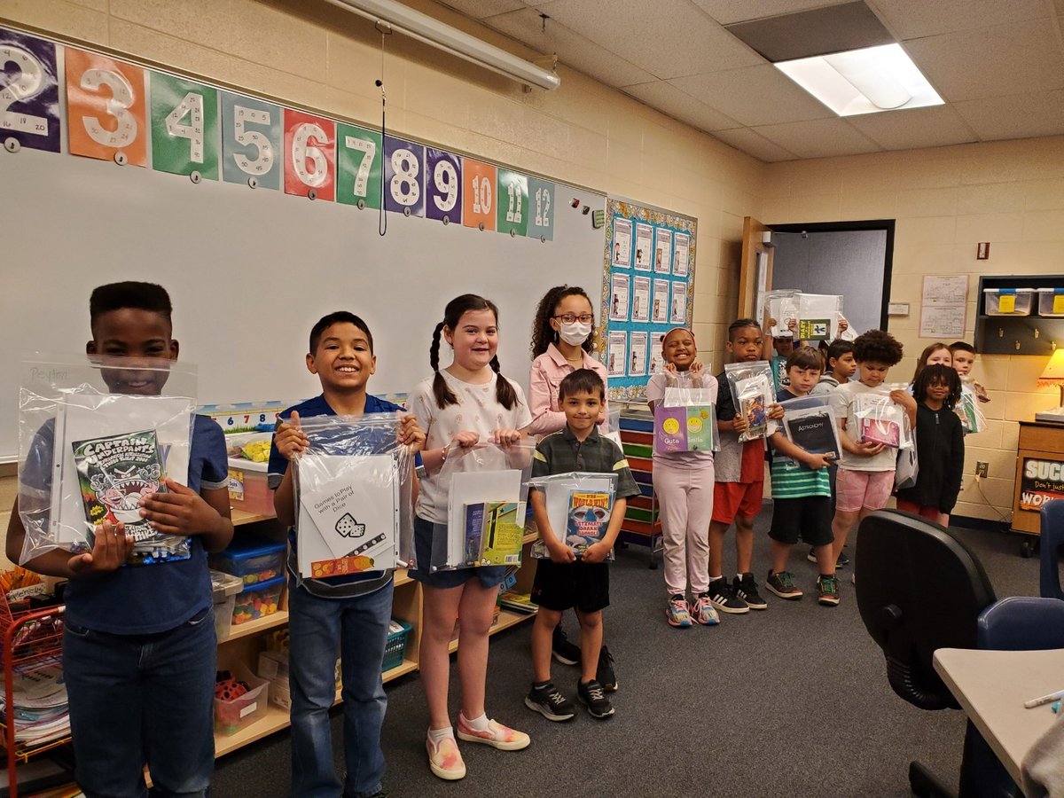 CScardinal's tweet photo. Students are excited to pick out books for the summer and items to play math games with at home. #OPSMomentsThatMatter https://t.co/GsQXZVum5p