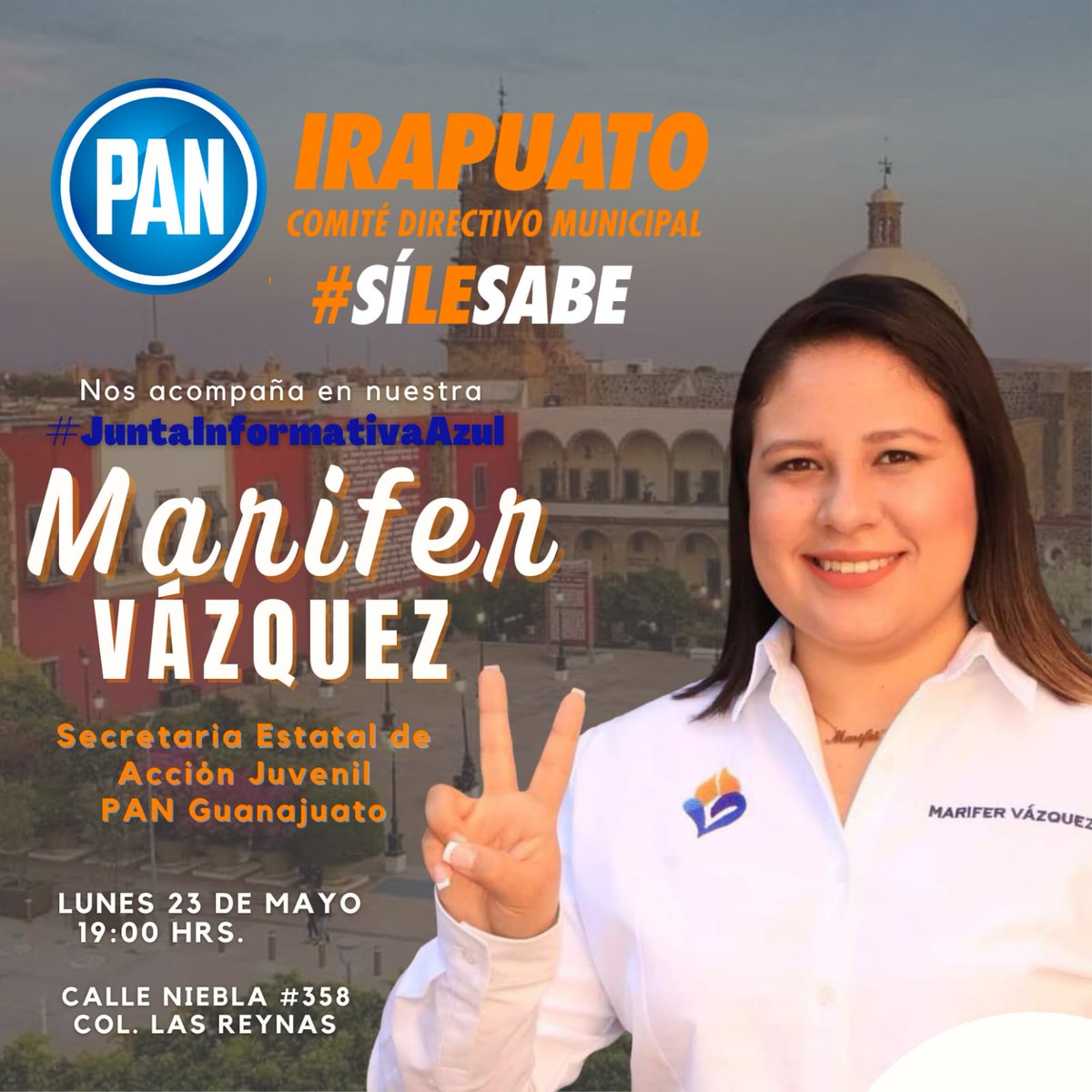PANIrapuato's tweet photo. 📌#Entérate de los proyectos que tiene @MariferGTO para la Secretaría de Acción Juvenil del @PANGuanajuato en nuestra #JuntaInformativaAzul 🔵
No te la pierdas.
¡Te esperamos!
#SomosAcción https://t.co/IDuci1pBH4