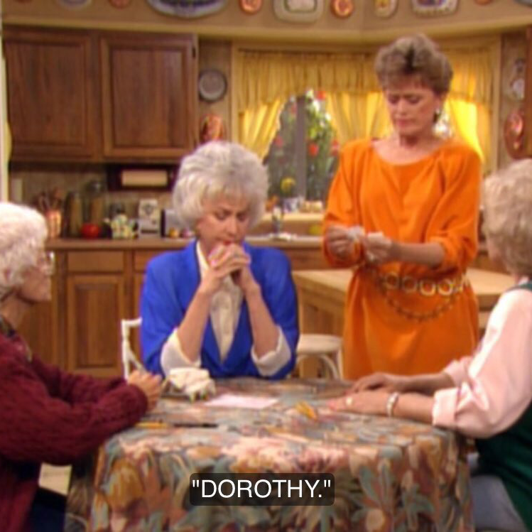 Dorothy: I just assumed that everyone was gonna vote for Rose, and I- I didn't want a sweep to hurt her feelings.
Blanche: I guess that would hurt.
Dorothy: IT DOES-S-S!

Get your tickets to see these hilarious moments from classic #GoldenGirls episodes! thegoldengirlslive.com