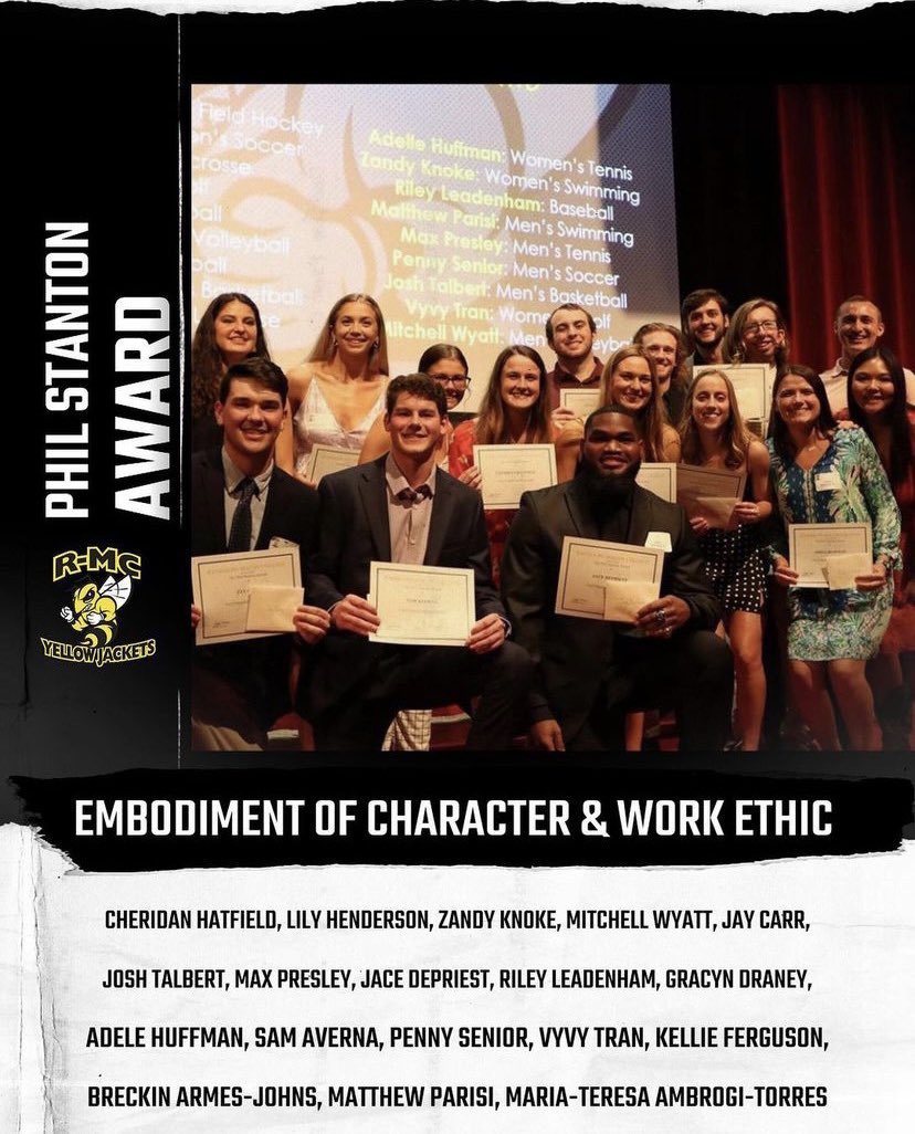 RMCHoops's tweet photo. Josh Talbert was one of 18 recipients of the Phil Stanton Award. The award is for the student-athletes who displayed high levels of both work ethic and character #JacketsFamily https://t.co/Ajy5fFgdX3