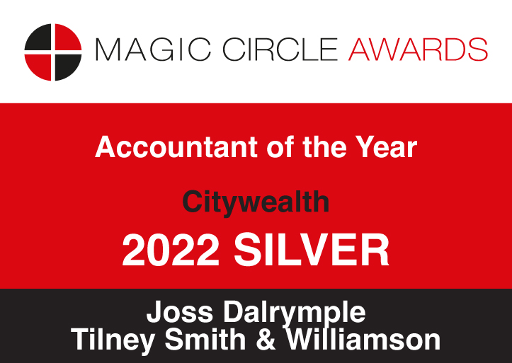 Tilney Smith & Williamson (@tsandw) on Twitter photo Congratulations to Group Head of Client Services, Joss Dalrymple, on winning Silver Accountant of the Year at the <a href="/Citywealth/">Citywealth</a>'s Magic Circle Awards 2022 — a long running awards programme celebrating the elite of the international private wealth industry. Congratulations to Group Head of Client Services, Joss Dalrymple, on winning Silver Accountant of the Year at the <a href="/Citywealth/">Citywealth</a>'s Magic Circle Awards 2022 — a long running awards programme celebrating the elite of the international private wealth industry.
