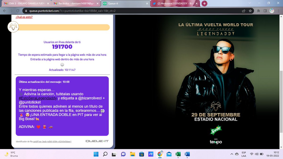 daanielafb's tweet photo. #estoseraLEGENDADDY Gasolina 🥰🥰 #EstoSeraLegendaddy 
@puntoticket
  
@bizarrolivecl https://t.co/jmYva04lbk