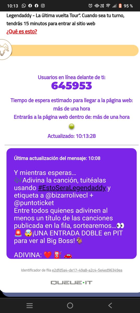 Alexsixx29's tweet photo. Gasolina 🎶🤭 @bizarrolivecl @puntoticket #EstoSeraLegendaddy https://t.co/znQqzjBUC9
