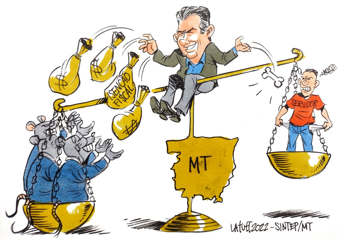 HumorPoliticobr's tweet photo. #balança #Charge #DinheiroPúblico #equilibriofiscal #Governo #isençaofiscal #mauromendes #mt #servidor #sintep
https://t.co/1xNjau0W1Z https://t.co/W07bvIeYoS