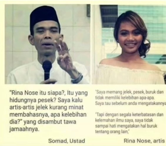 Seketika saya jadi keingat dengan kejadian ini.

Pesan moralnya, "kalau tidak mau dihinakan, maka janganlah menghina. Kalau mau dihargai, maka belajarlah untuk menghargai".

Apa yang kau tabur, itulah yang tuai.

So, jangan cengeng, apalagi sampe nyeret-nyeret pemerintah segala!!