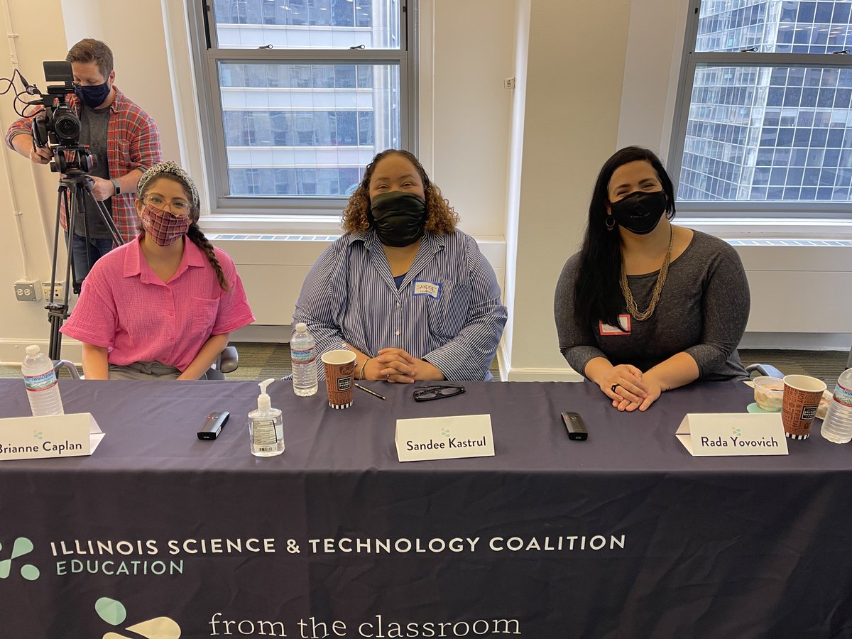 We have a powerful panel today - we thank @Rada_Y from @TDHCast, @SandeeKastrul from @icstarsChicago, and @codewithbri from @WeCodeDreams for their guidance and support of our student researchers today. #ISTCShowcase #classroomtorealworld