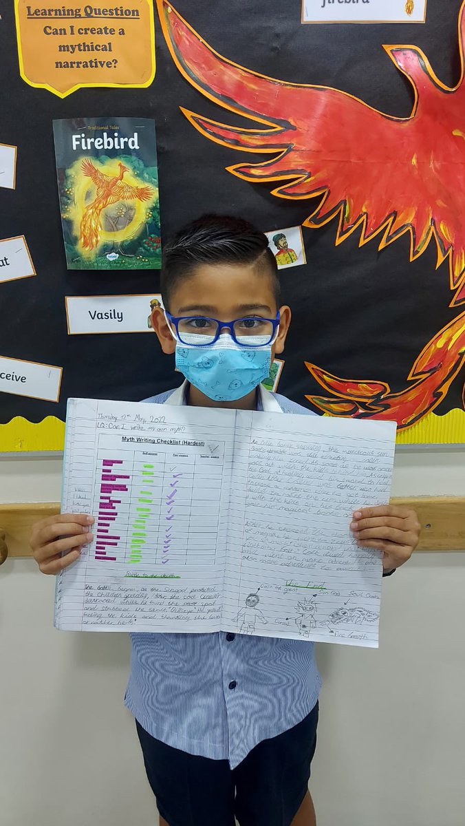 EIS_Meadows's tweet photo. Our Year 5 students applied their fantastic creative writing skills to create their own mythical stories this week. We are very proud of their wonderful writing. #EISM #authorsofthefuture #HappySafeSuccessful https://t.co/hmPe4SUho5