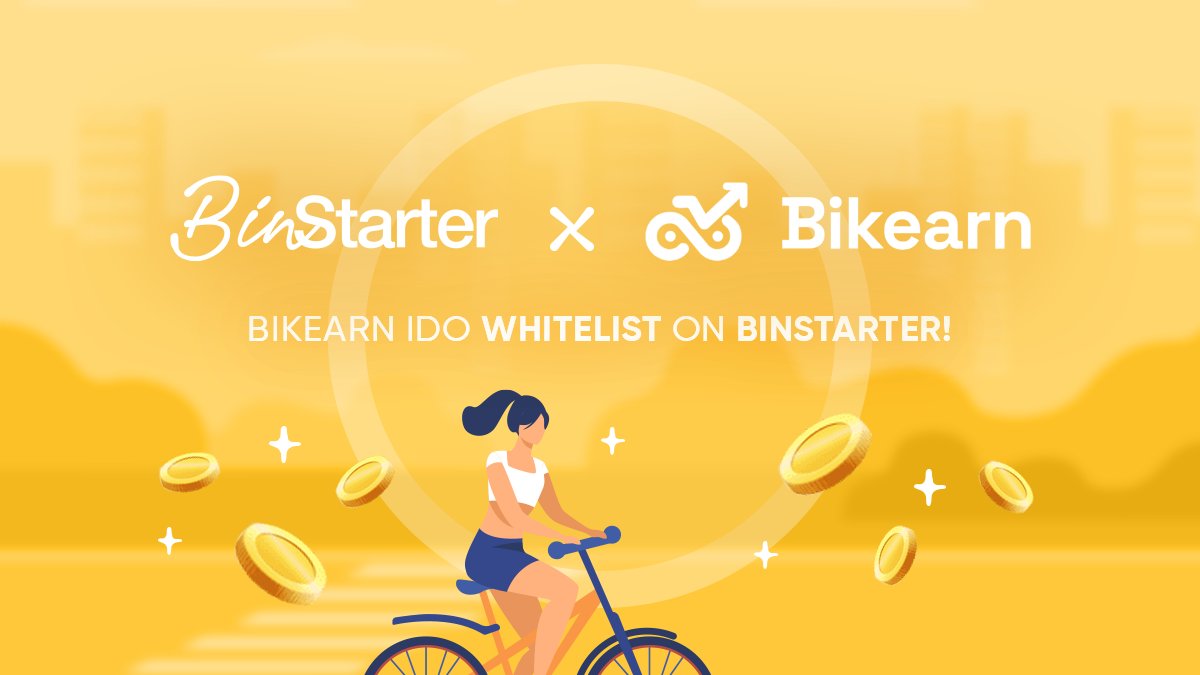 🥳 Whitelist and Gleam for @Bikearn IDO is Open!

🗓 Join Whitelist Ends: May 19 - May 24, UTC 16:00
🗓 Gleam Whitelist Ends: May 19- May 25, UTC 12:00

Whitelist Dets Here ( $BSR Staking Required ): blog.binstarter.io/bikearn-ido-wh…
Gleam Here (No $BSR Required): gleam.io/WUbo4/binstart…