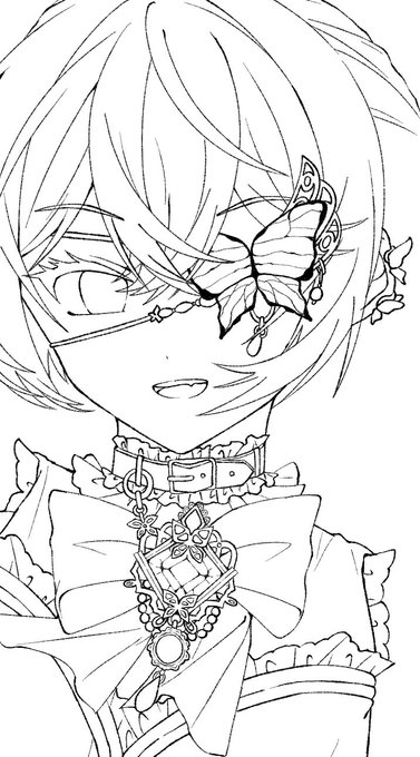 これは今ちまちま描いてる線画なのですが もうワケワカメ 