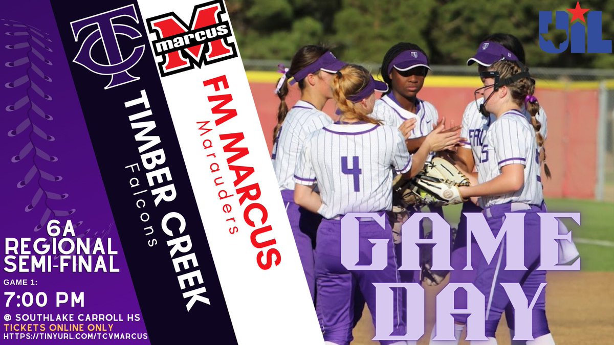 🚨Regional Semi-Final🚨Game 1🚨

🗓 5/19
🕧 7:00pm
🆚 FM Marcus HS
📍 Southlake, TX 
🏟 Dragon Softball Field- SLC HS
🎟 $6/$4
➡️ tinyurl.com/TCvMarcus 
📊 GameChanger.com
🏛 <a href="/KISDAthletics/">Keller ISD Athletics</a>