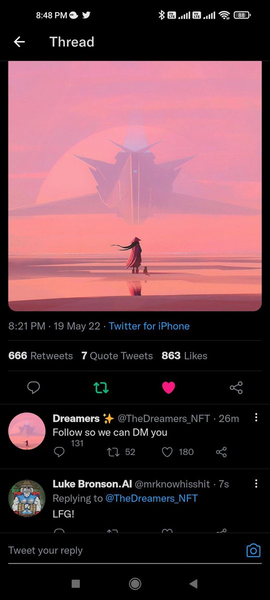 MetaVinceNFT's tweet photo. @TheDreamers_NFT Done! :) https://t.co/tFcdREsFRS