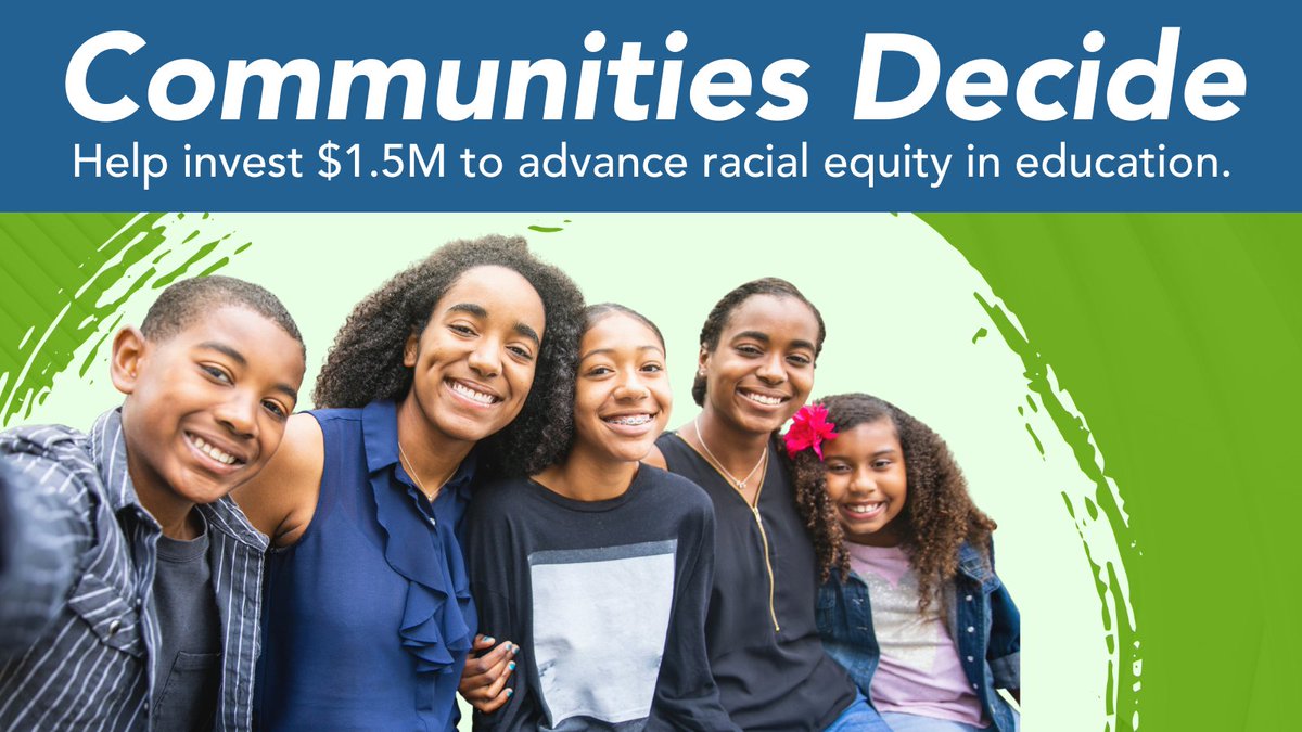 We're looking to add high school and college student voices to our 2022 Racial Equity Council. Council members become a part of the selection process to grant organizations a total of $1.5 million in “dream capital” to advance racial equity in education! bit.ly/recouncilapp20…
